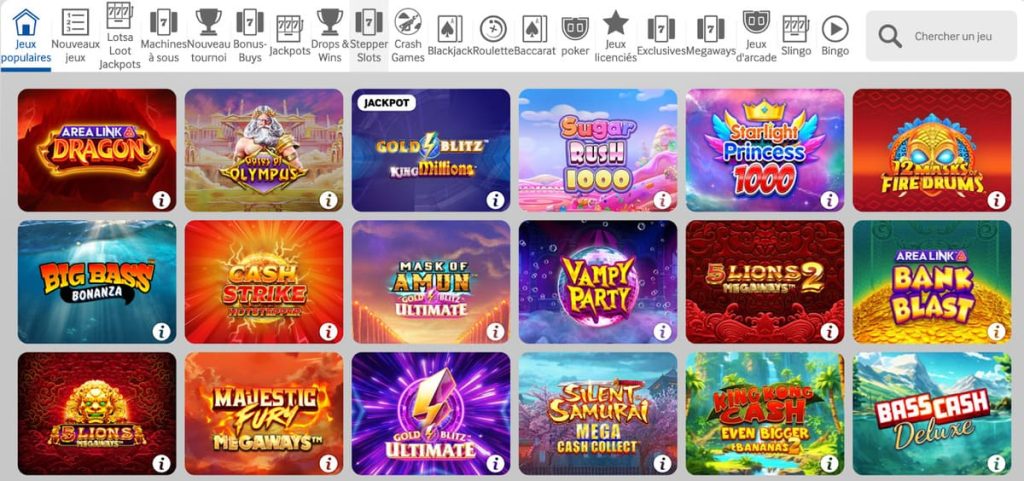 Betway Casino machines à sous