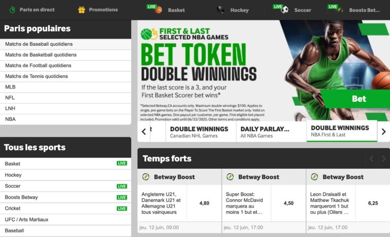 Betway Casino paris sportifs
